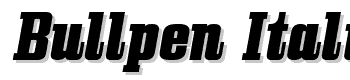 Bullpen-Italic font